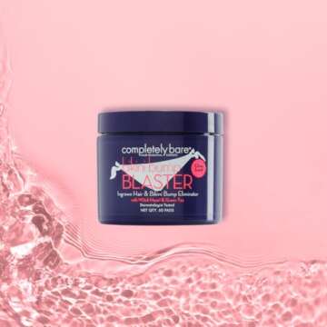 completely bare bikini bump BLASTER Ingrown Hair & Bikini Bump Eliminator - Exfoliating AHAs & BHAs
