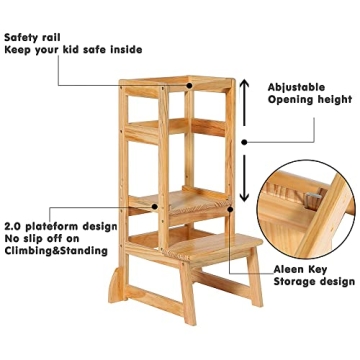 Adjustable Height Kids Learning Tower for Kitchen