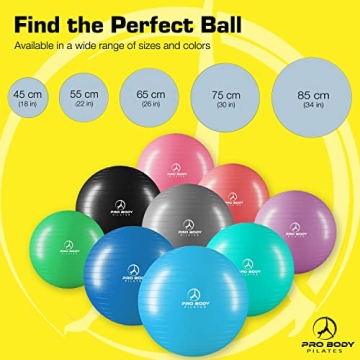 ProBody Pilates Exercise Ball - Durable Fitness & Therapy Tool