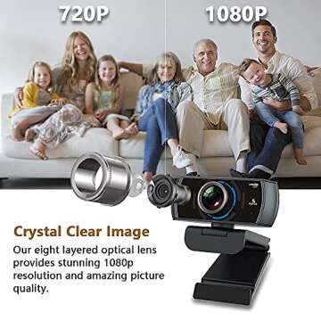 NexiGo N980P Webcam 1080P 60FPS for Streaming and Calls