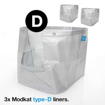 Modkat Liner Type D (3-Pack) – Compatible with Modkat XL (Front Entry Liners)