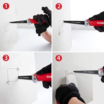 Compact Goldblatt Folding Drywall Saw for Easy Cutting