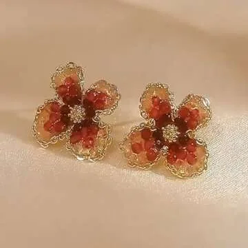 Lightweight Hypoallergenic Cherry Blossom Earrings for Women