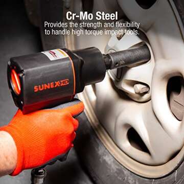 SUNEX TOOLS 2668, 1/2 Inch Drive Master Impact Socket Set, 39-Piece, SAE, 3/8" - 1-1/2", Standard/Deep, Cr-Mo Steel, Heavy Duty Storage Case, Includes Universal Joint