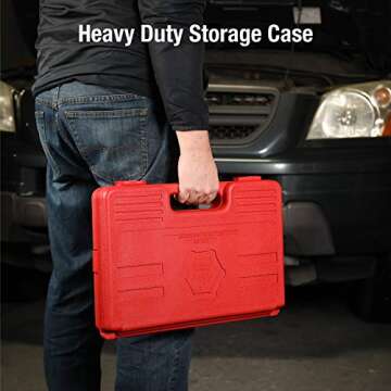 SUNEX TOOLS 2668, 1/2 Inch Drive Master Impact Socket Set, 39-Piece, SAE, 3/8" - 1-1/2", Standard/Deep, Cr-Mo Steel, Heavy Duty Storage Case, Includes Universal Joint