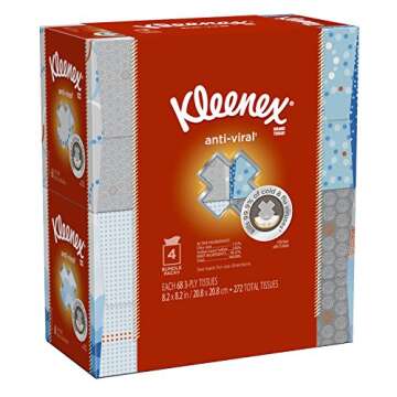 Kleenex Anti-Viral Facial Tissues - Extra Soft & Protective 4 Pack