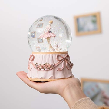 Dreameizor Ballerina Snow Globe Plays Greensleeves Musical Toy