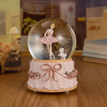 Dreameizor Ballerina Snow Globe Plays Greensleeves Musical Toy