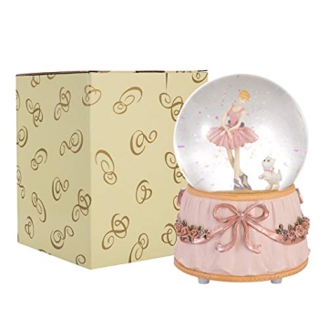 Dreameizor Ballerina Snow Globe Plays Greensleeves Musical Toy