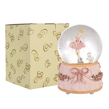 Dreameizor Ballerina Snow Globe Plays Greensleeves Musical Toy