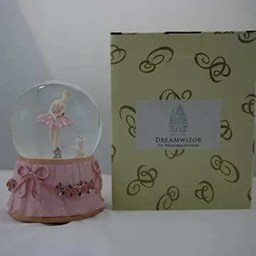 Dreameizor Ballerina Snow Globe Plays Greensleeves Musical Toy