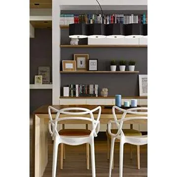 Durable Stackable Modern Plastic Dining Chairs Set of 2