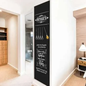 AZOI Chalkboard Wall Stickers Blackboard Wall Decals Self Adhesive Removable Reusable Erasable Chalkboard Wallpaper for Kids Home Office