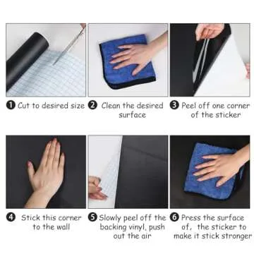 AZOI Chalkboard Wall Stickers Blackboard Wall Decals Self Adhesive Removable Reusable Erasable Chalkboard Wallpaper for Kids Home Office