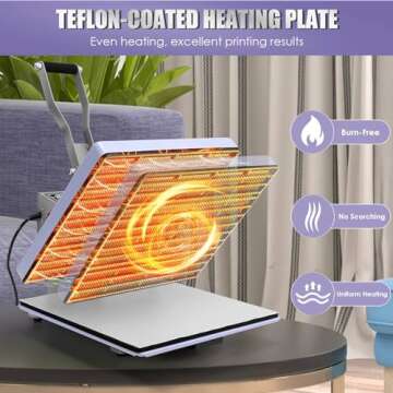 AKEYDIY Heat Press 15x15 inch Heat Press Machine for t Shirts, Fast Heating for Heat Sublimation and Heat Vinyl Transfer, 1400W High Pressure Digital Industrial-Quality Slide-Out Shirt Heat Press