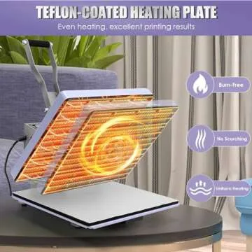 AKEYDIY Heat Press 15x15 inch Heat Press Machine for t Shirts, Fast Heating for Heat Sublimation and Heat Vinyl Transfer, 1400W High Pressure Digital Industrial-Quality Slide-Out Shirt Heat Press