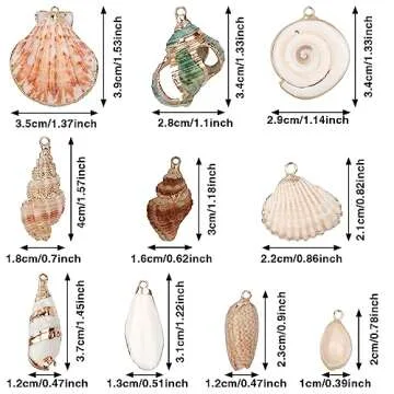 20pcs Natural Seashell Beads for DIY Crafting - Unique Conch Shells Set