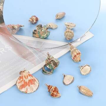 Natural Seashells Beads for DIY Jewelry Crafts - 20pcs Set