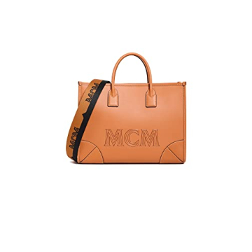 MCM Women's Munchen Tote Large in Cognac and Tan