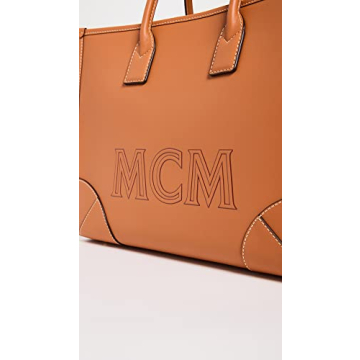 MCM Women's Munchen Tote Large in Cognac and Tan