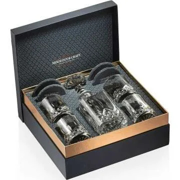Whiskey Decanter and Glass Set for Men Gift