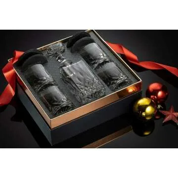 Whiskey Decanter and Glass Set for Men Gift
