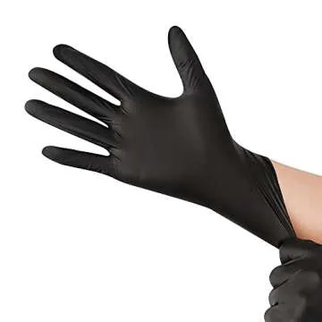 YOTU Black 6-Mil Disposable Nitrile Gloves for All Uses