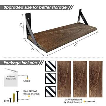 Rustic Floating Shelves for Home Decor and Storage Ideas