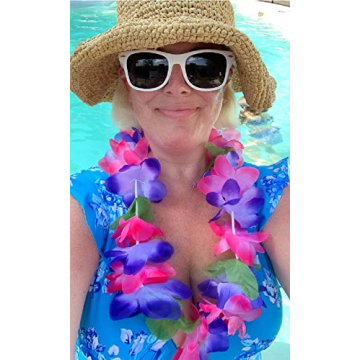 Vibrant Mahalo Floral Leis - 12 Pack for Celebrations