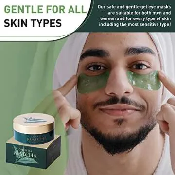 Green Tea Matcha Eye Mask - 30 Pairs for Dark Circles