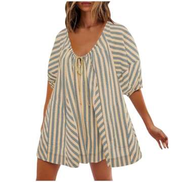 Hvyesh Rompers for Women, 2024, Summer, Dressy, Casual, Petite Jumpsuits, Short, Flowy, Shorts Rompe...