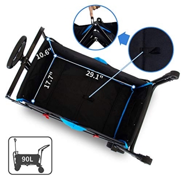 TMZ All Terrain Folding Wagon for Kids and Gear