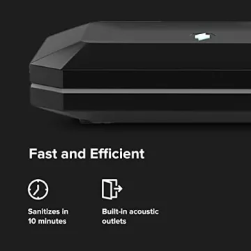 PhoneSoap Basic Cell Phone UV Light Sanitizer Box | Patented and Clinically Proven 360 Degree UV Light Sanitizer | (Black)