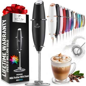 Powerful Handheld Milk Frother for Creamy Drinks