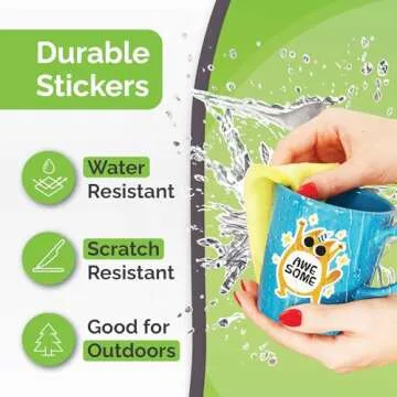 Premium Printable Vinyl Sticker Paper for Inkjet & Laser Printer - 34 Sheets Self-Adhesive Sheets Matte White Waterproof, Dries Quickly Vivid Colors, Holds Ink well- Tear Resistant