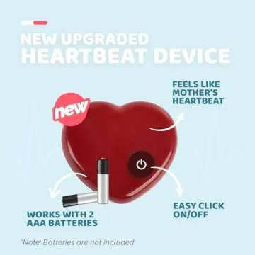 ALL FOR PAWS Heartbeat Dog Toy for Puppy - Dog Anxiety Relief & Behavioral Training | Puppy Heartbeat Stuffed Animal Plush Toy | Perfect for Dog Sleep Aid