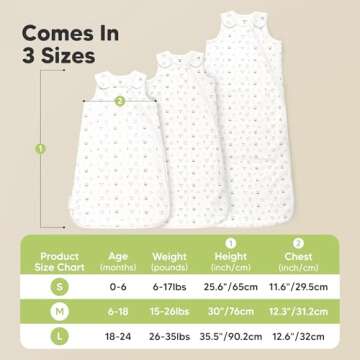 2-Pack Organic Baby Sleep Sacks, 100% Cotton - Soft & Breathable 0.5TOG Baby Wearable Blanket, Toddler Sleeping Sack 6-18 Months, Easy to Wear Transitional Swaddles for Newborns (Butterflies, M)