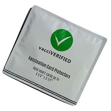 5-Pack Vaccine Card Protector Waterproof Pouch by vacciVERIFIED for Travel & Events