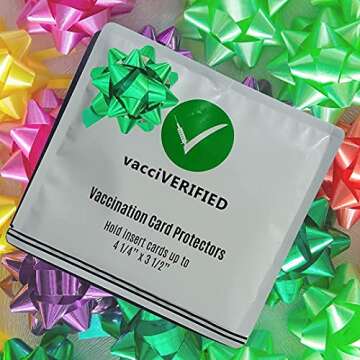VacciVERIFIED Waterproof Vaccine Card Holder - 5 Pack