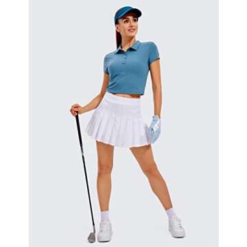 CRZ YOGA Women's Polo Shirt for Golf and Tennis
