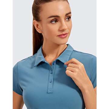 CRZ YOGA Women's Polo Shirt for Golf and Tennis