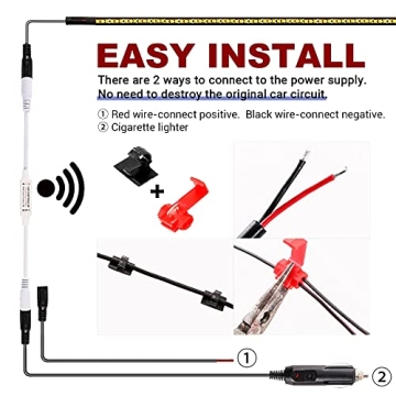 BooYu Jeep Interior LED Light Bar with Wireless Remote