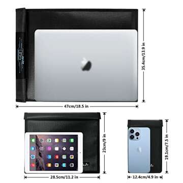 Faraday Bag, Faraday Bag for Car Keys & Tablets & Laptops, Faraday Cage, Key Fob Protector, Cell Phone Signal Jammer, EMP Protection, RFID Bag, EMP Bags for Electronics(5 Pack)