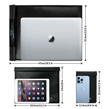 Faraday Bag, Faraday Bag for Car Keys & Tablets & Laptops, Faraday Cage, Key Fob Protector, Cell Phone Signal Jammer, EMP Protection, RFID Bag, EMP Bags for Electronics(5 Pack)