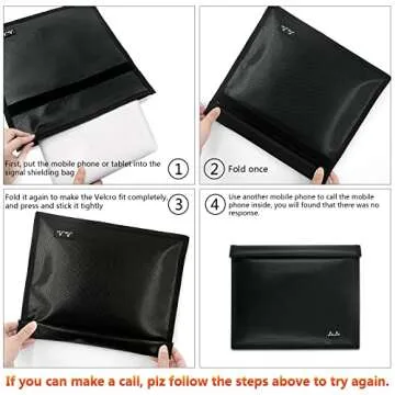 Faraday Bag, Faraday Bag for Car Keys & Tablets & Laptops, Faraday Cage, Key Fob Protector, Cell Phone Signal Jammer, EMP Protection, RFID Bag, EMP Bags for Electronics(5 Pack)