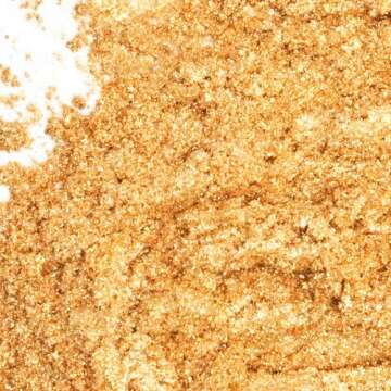 Luster Dust - Super Gold (4g 1x Jar) | Edible Vegan Dust & Paint for Cake Decorating, Ice Cream, Desserts, Cocktails and Beverages by Bakell