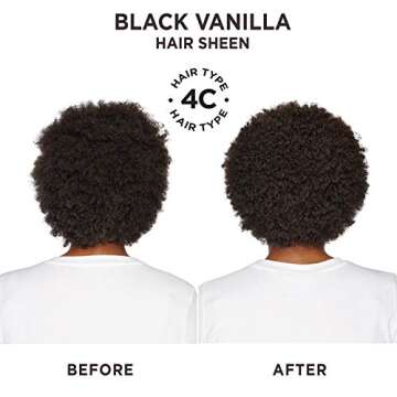 Carol's Daughter Black Vanilla Hair Sheen for Curly, Wavy or Natural Hair, Hair Shine Spray and Moisturizer For Dry, Dull or Brittle Hair, 4.3Fl Oz
