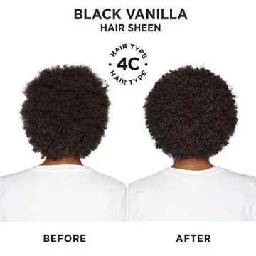 Carol's Daughter Black Vanilla Hair Sheen for Curly, Wavy or Natural Hair, Hair Shine Spray and Moisturizer For Dry, Dull or Brittle Hair, 4.3Fl Oz