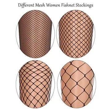Zhanmai 8 Pairs Women Fishnet Stockings Tights Pantyhose Thigh High Stockings Waist Fishnets