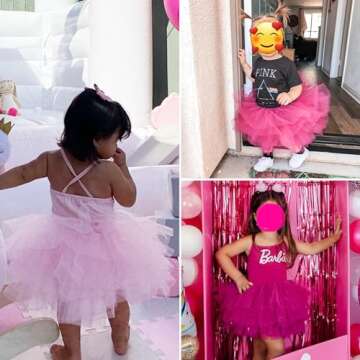 Toddler Girls Ballet Skirted Leotards Strap Tutu Dress Party Costumes for Dance Ballet Pink 2-4t
